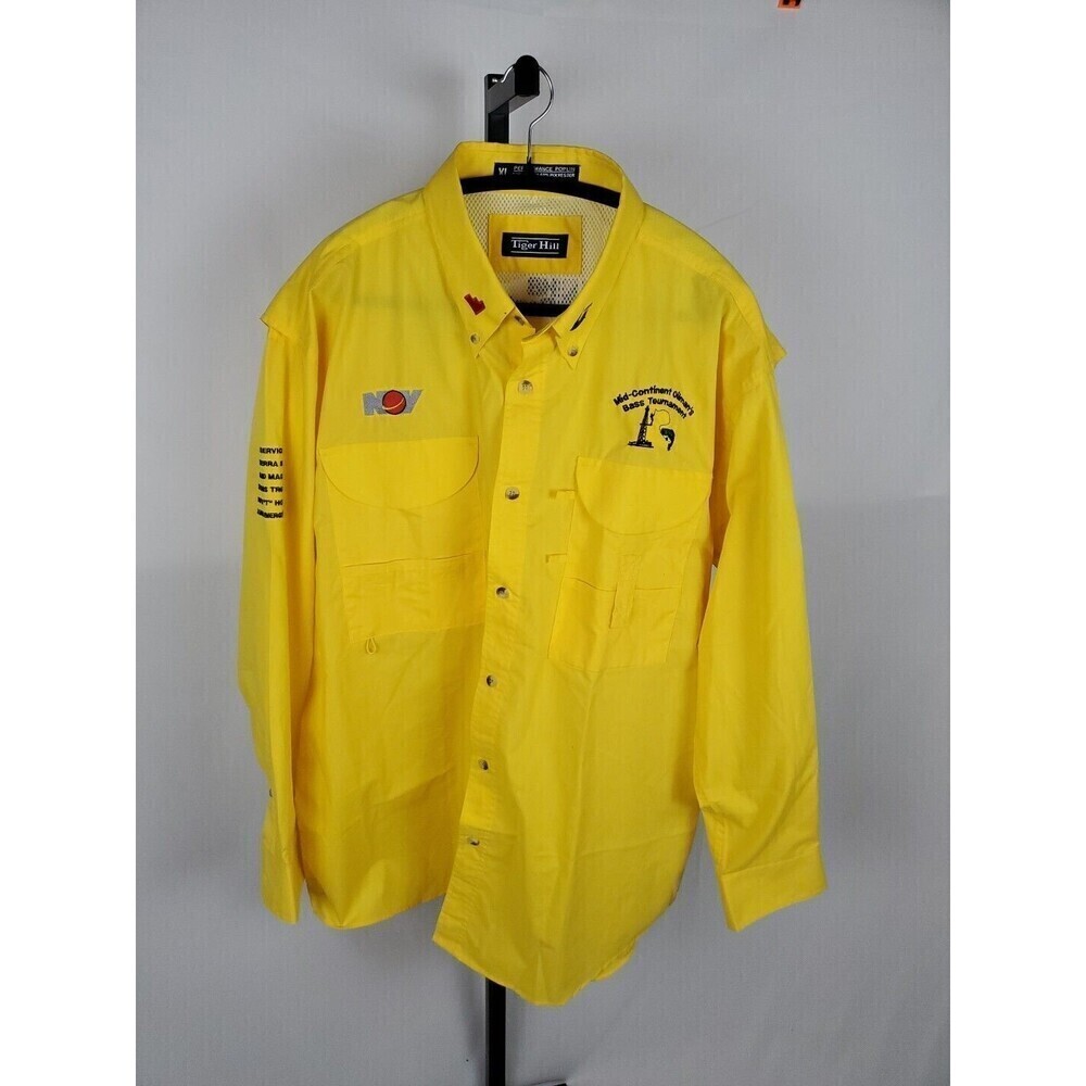 Tiger Hill Fishing Shirt Mens XL Vented Performance Poplin Outdoor Pockets